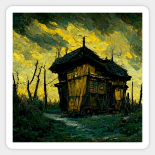 Starry Night Above The Shrieking Shack Sticker